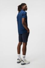Mat Jacquard Polo Navy Men J.Lindeberg Clothing 66XF227