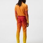 Mat Jacquard Polo Russet Orange Men J.Lindeberg Clothing 66XF228