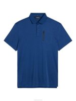Max Polo Estate Blue Melange Men J.Lindeberg Clothing 66XF45 - Image 5