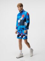 Max Print Wind Jacket Brilliant Blue Big Bridge Men J.Lindeberg Clothing 66XF720 - Image 2