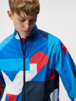 Max Print Wind Jacket Brilliant Blue Big Bridge Men J.Lindeberg Clothing 66XF720 - Image 3