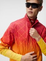 Max Print Wind Jacket Russet Orange Men J.Lindeberg Clothing 66XF723 - Image 3