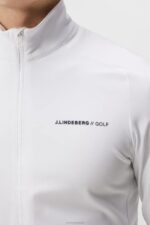 Melker Mesh Mid Layer White Men J.Lindeberg Clothing 66XF565 - Image 3