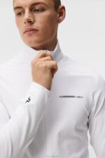 Melker Mesh Mid Layer White Men J.Lindeberg Clothing 66XF565 - Image 4