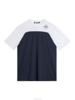 Mesh Blocked T-shirt Navy Men J.Lindeberg Clothing 66XF186 - Image 5
