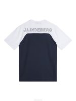 Mesh Blocked T-shirt Navy Men J.Lindeberg Clothing 66XF186 - Image 6