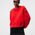 Miranda Crew Neck Fiery Red Women J.Lindeberg Clothing 66XF1870