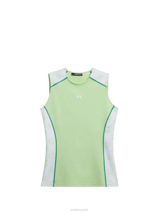 Mirit Sleeveless Top White Sphere Dot Women J.Lindeberg Clothing 66XF1457 - Image 4
