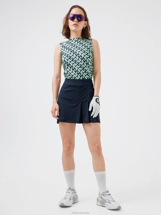 Mona Sleeveless Golf Top Navy 3D Bridge Monogram Women J.Lindeberg Clothing 66XF2592 - Image 2
