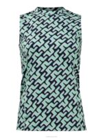 Mona Sleeveless Golf Top Navy 3D Bridge Monogram Women J.Lindeberg Clothing 66XF2592 - Image 4