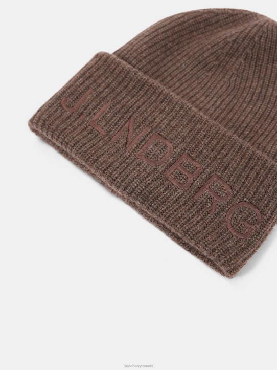 Monti Cashmere Blend Beanie Penny Brown Men J.Lindeberg Accessory 66XF2531 - Image 1