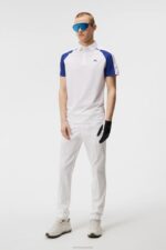 Nial Polo White Men J.Lindeberg Clothing 66XF323 - Image 2