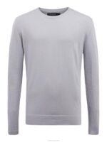 Nigel Silk Wool Sweater Stone Grey Men J.Lindeberg Clothing 66XF2371 - Image 5