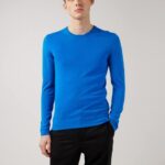 Nigel Silk Wool Sweater True Blue Men J.Lindeberg Clothing 66XF2370