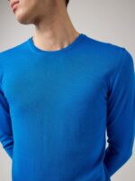 Nigel Silk Wool Sweater True Blue Men J.Lindeberg Clothing 66XF2370 - Image 4