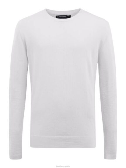Nigel Silk Wool Sweater Whisper White Men J.Lindeberg Clothing 66XF2372