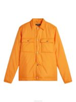 Nile Nylon Overshirt Russet Orange Men J.Lindeberg Clothing 66XF1191 - Image 5