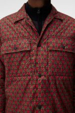 Nile Padded Print Overshirt Monk Geo Black Men J.Lindeberg Clothing 66XF1148 - Image 4