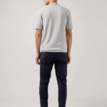 Nino Knitted Polo Stone Grey Men J.Lindeberg Clothing 66XF2112