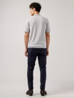 Nino Knitted Polo Stone Grey Men J.Lindeberg Clothing 66XF2112