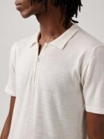 Nino Knitted Polo Whisper White Men J.Lindeberg Clothing 66XF2113 - Image 3