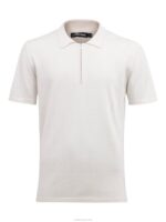 Nino Knitted Polo Whisper White Men J.Lindeberg Clothing 66XF2113 - Image 4