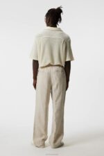 Noah Wide Linen Pants Cloud White Men J.Lindeberg Clothing 66XF1127 - Image 2