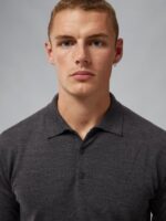 Noel Light Merino Polo Dark Grey Melange Men J.Lindeberg Clothing 66XF1080 - Image 3