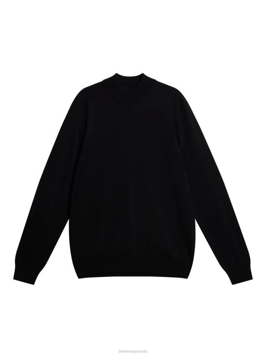Norman Merino Turtle Neck Black Men J.Lindeberg Clothing 66XF1001 - Image 5