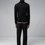 Nyle Merino Zip Cardigan Black Men J.Lindeberg Clothing 66XF2314