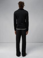 Nyle Merino Zip Cardigan Black Men J.Lindeberg Clothing 66XF2314
