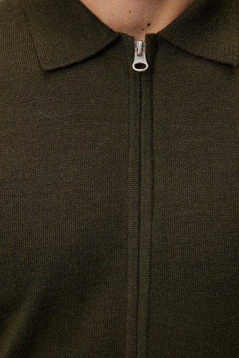 Nyle Merino Zip Cardigan Forest Green Men J.Lindeberg Clothing 66XF1010 - Image 4