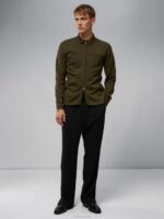 Nyle Merino Zip Cardigan Forest Green Men J.Lindeberg Clothing 66XF2316 - Image 2