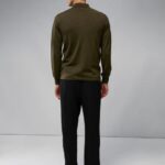 Nyle Merino Zip Cardigan Forest Green Men J.Lindeberg Clothing 66XF2316
