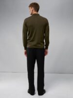 Nyle Merino Zip Cardigan Forest Green Men J.Lindeberg Clothing 66XF2316