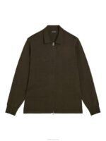 Nyle Merino Zip Cardigan Forest Green Men J.Lindeberg Clothing 66XF2316 - Image 4