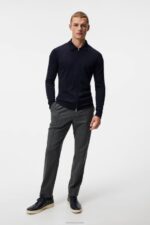 Nyle Merino Zip Cardigan Navy Men J.Lindeberg Clothing 66XF1045 - Image 3