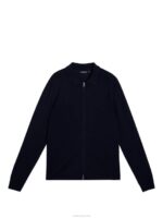 Nyle Merino Zip Cardigan Navy Men J.Lindeberg Clothing 66XF1045 - Image 5