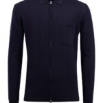 Nyle Merino Zip Cardigan Navy Men J.Lindeberg Clothing 66XF2360