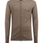 Nyle Merino Zip Cardigan Walnut Men J.Lindeberg Clothing 66XF2359