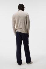 Nylo Linen Blend Full Zip Safari Beige Men J.Lindeberg Clothing 66XF1032 - Image 2