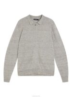Nylo Linen Blend Full Zip Safari Beige Men J.Lindeberg Clothing 66XF1032 - Image 6