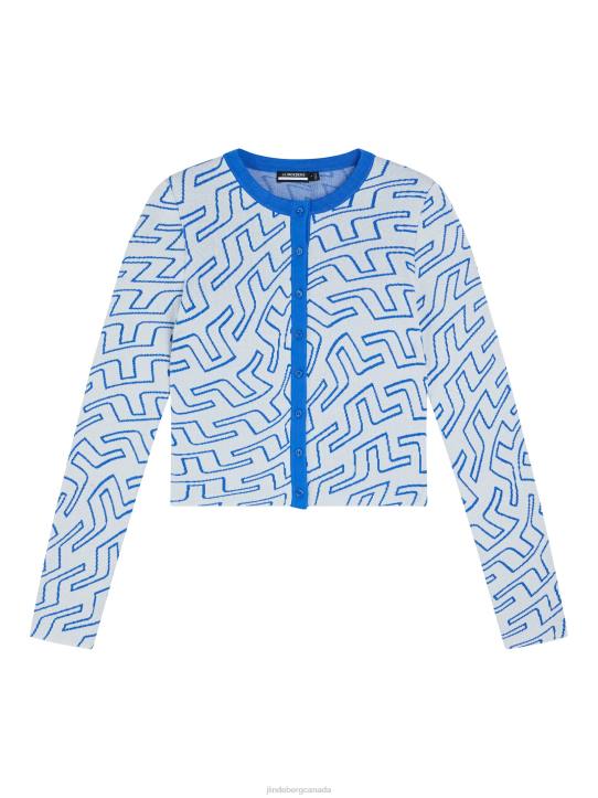 Odessa Cardigan Bridge Swirl Nautical Blue Women J.Lindeberg Clothing 66XF2830 - Image 5