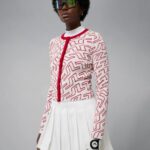 Odessa Cardigan Bridge Swirl White Women J.Lindeberg Clothing 66XF2829