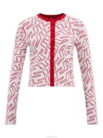 Odessa Cardigan Bridge Swirl White Women J.Lindeberg Clothing 66XF2829 - Image 5