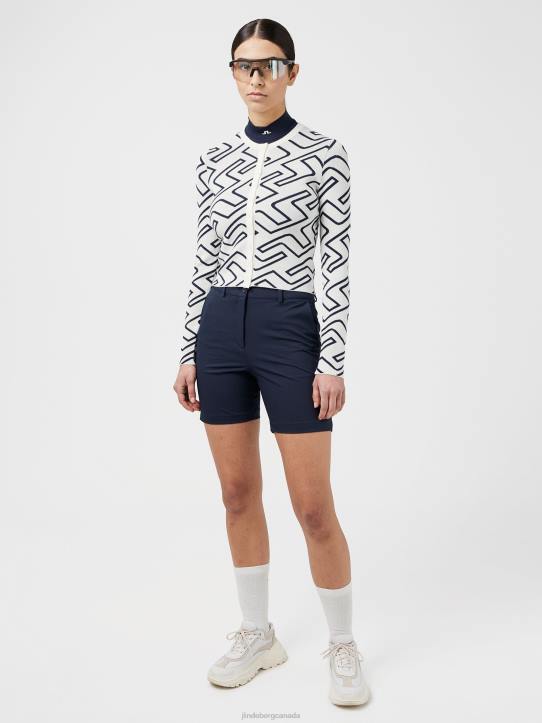 Odessa Golf Cardigan Navy Bridge Monogram Women J.Lindeberg Clothing 66XF2832 - Image 2