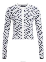 Odessa Golf Cardigan Navy Bridge Monogram Women J.Lindeberg Clothing 66XF2832 - Image 4
