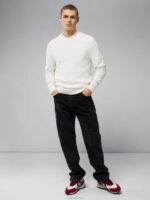 Oliver Structure Sweater Cloud White Men J.Lindeberg Clothing 66XF2307 - Image 2