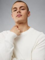 Oliver Structure Sweater Cloud White Men J.Lindeberg Clothing 66XF2307 - Image 3