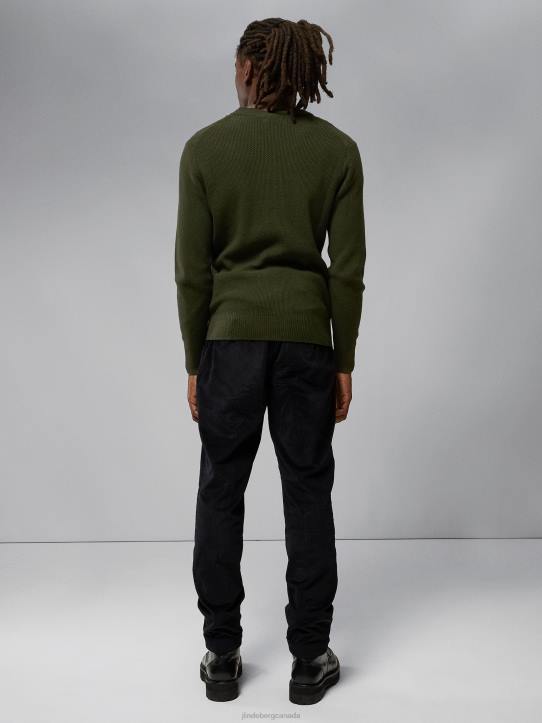 Oliver Structure Sweater Forest Green Men J.Lindeberg Clothing 66XF2308 - Image 1